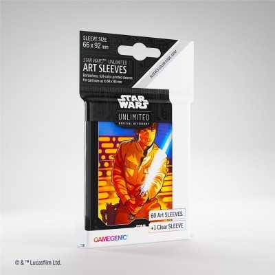 SLEEVES star wars unlimited LUKE SKYWALKER gamegenic ACCESSORIO UFFICIALE bustine 60 + 1 - 1