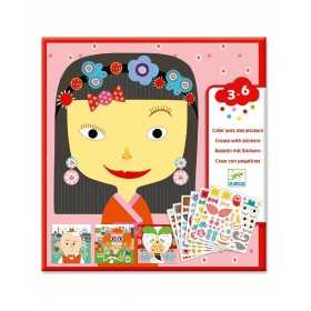 CREARE CON ADESIVI stickers tutti diversi DJECO kit artistico DJ08934 età 3+ Djeco - 1