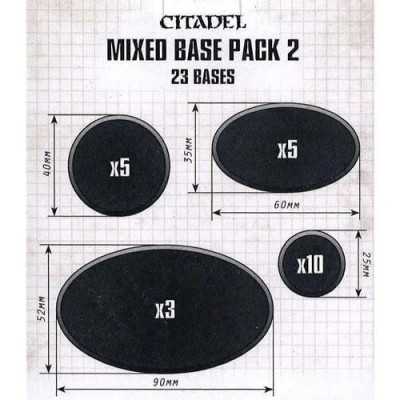 23 BASETTE MISTE mixed base PACK 2 citadel WARHAMMER età 12+ Games Workshop - 1