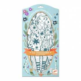 MODA DA COLORARE les demoiselles ANGELE E AMICHE kit artistico DJECO DJ09547 età 6+ Djeco - 1