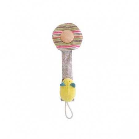PORTA CIUCCIO CON CLIP Moulin Roty TOPO topolino LES PACHATS da 0 mesi +