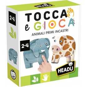 TOCCA E GIOCA animali primi incastri HEADU educativo IN ITALIANO età 2+ - 1