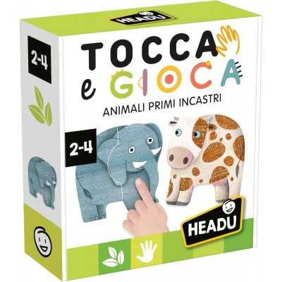 TOCCA E GIOCA animali primi incastri HEADU educativo IN ITALIANO età 2+ - 1