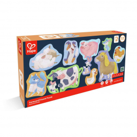 PUZZLE sagomati AMICI DELLA FATTORIA farmyard friends HAPE da 40 pezzi E01648 età 18 mesi + Hape - 1
