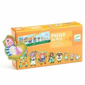 PUZZLE DA 16 PEZZI big and small FARM fattoria DJECO trio DJ08266 età 3+ Djeco - 1