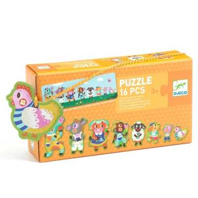 PUZZLE DA 16 PEZZI big and small FARM fattoria DJECO trio DJ08266 età 3+ Djeco - 1