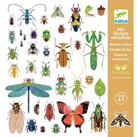 ADESIVI metal INSETTI set da 160 STICKERS metallici DJECO DJ09282 età 4+ Djeco - 1