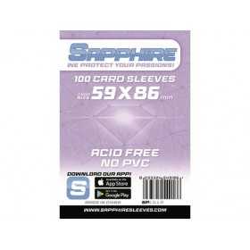 100 BUSTINE PROTETTIVE sapphire LILLA card sleeves 59 x 86 mm RED GLOVE trasparenti
