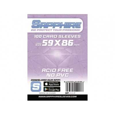 100 BUSTINE PROTETTIVE sapphire LILLA card sleeves 59 x 86 mm RED GLOVE trasparenti Red Glove - 1