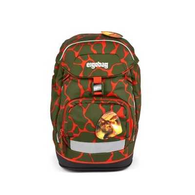 ZAINO scuola ERGOBAG prime FIRE DRAGONBEAR ergonomico REGOLABILE single ROSSO VERDE Ergobag - 1