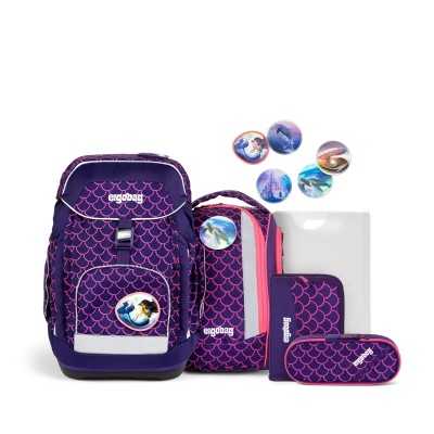 ZAINO scuola ERGOBAG set MAXI ergonomico PEARL DIVEBEAR regolabile VIOLA Ergobag - 1