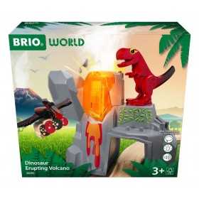 VULCANO IN ERUZIONE set ferrovia CON DINOSAURI treni BRIO 36092 età 3+ BRIO - 1