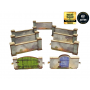 WALL WITH GATE HIGH elemento scenico WW2 NORMANDY micro art studio DIPINTO per 28mm 1/56 Micro Art Studio - 3