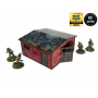 LARGE BRICK SHED elemento scenico WW2 NORMANDY micro art studio DIPINTO per 28mm 1/56 Micro Art Studio - 3