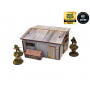LARGE TIN SHED elemento scenico WW2 NORMANDY micro art studio DIPINTO per 28mm 1/56 Micro Art Studio - 3