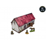 STABLE WITH DOVECOTE elemento scenico WW2 NORMANDY micro art studio DIPINTO per 28mm 1/56 Micro Art Studio - 2