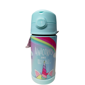 BORRACCIA TERMICA tricoastal UNICORNS in acciaio inox CANNUCCIA tappo automatico CALDO E FREDDO - 1