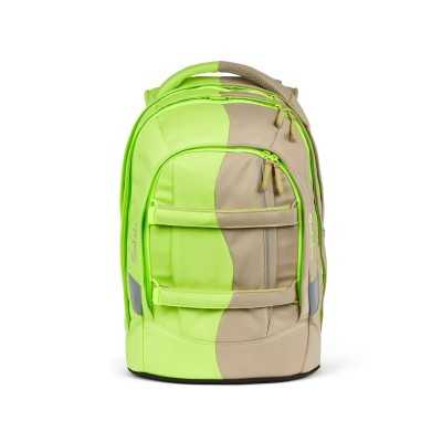 ZAINO scuola SATCH PACK ergonomico DOUBLE TROUBLE materiale riciclato BEIGE E VERDE Satch - 1