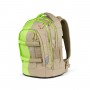 ZAINO scuola SATCH PACK ergonomico DOUBLE TROUBLE materiale riciclato BEIGE E VERDE Satch - 3