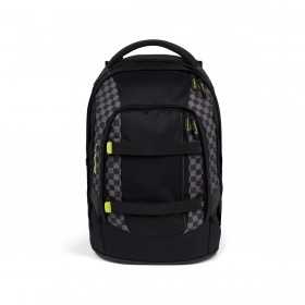 ZAINO scuola SATCH PACK ergonomico DARK SKATE materiale riciclato NERO SCACCHI Satch - 1