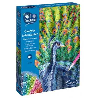 QUADRI DA DIAMANTARE kit artistico PAVONE sentosphere ART & CREATIONS età 8+ SentoSphere - 1