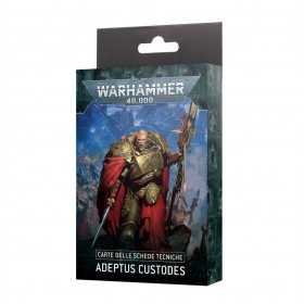 CARTE DELLE SCHEDE TECNICHE datasheet cards ADEPTUS CUSTODES warhammer 40k IN ITALIANO età 12+