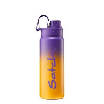 BORRACCIA acciaio inox SATCH 500 ml PURPLE GRAFFITI caldo e freddo GIALLO E VIOLA bottle TENUTA STAGNA Satch - 1