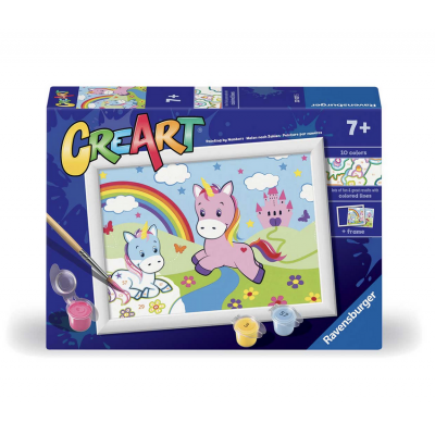 UNICORNI kit artistico CREART ravensburger CON CORNICI set 10 colori ARCOBALENO età 7+ Ravensburger - 1