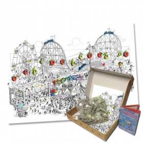 PUZZLE fabio vettori LUNA PARK made in italy 1080 PEZZI eco friendly 48,5 X 68,5 CM le formiche FABIO VETTORI - 1