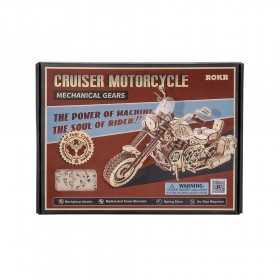 CRUISER MOTORCICLE rokr ROBOTIME in legno PUZZLE 3D moto LK504 età 14+ ROBOTIME - 1