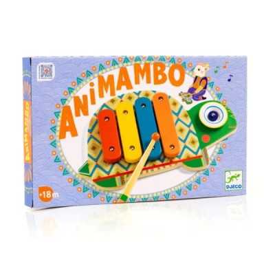 XILOFONO e cimbalo DJECO animambo TARTARUGA in legno DJ06034 età 18 mesi + Djeco - 1