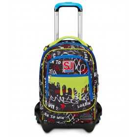 TROLLEY JACK seven BORN TO FUN tre ruote 3WD vol 34 litri SJ GANG scuola ZAINO staccabile 3 IN 1 SEVEN - 1