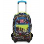 TROLLEY JACK seven BORN TO FUN tre ruote 3WD vol 34 litri SJ GANG scuola ZAINO staccabile 3 IN 1 SEVEN - 1