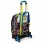 TROLLEY JACK seven BORN TO FUN tre ruote 3WD vol 34 litri SJ GANG scuola ZAINO staccabile 3 IN 1 SEVEN - 2
