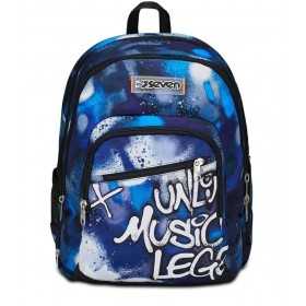 ZAINO scuola ADVANCED seven DETACH backpack RETROCOLOR vol 35 litri BLU SEVEN - 1
