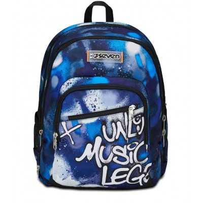 ZAINO scuola ADVANCED seven DETACH backpack RETROCOLOR vol 35 litri BLU SEVEN - 1
