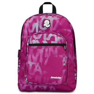 ZAINO invicta JELEK backpack FANTASY scuola SCRITTE writings purple ROSA vol 38 litri GRS Invicta - 1