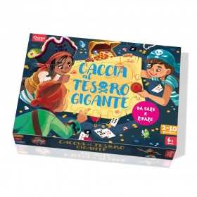 CACCIA AL TESORO GIGANTE gioco con ENIGMI E INDOVINELLI auzou IN ITALIANO età 6+ - 1