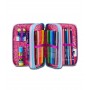 ASTUCCIO scuola 3 ZIP seven COLORJAM tre piani TRIPLO SCOMPARTO girl SJ GANG completo SEVEN - 2