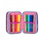 ASTUCCIO scuola 3 ZIP seven COLORJAM tre piani TRIPLO SCOMPARTO girl SJ GANG completo SEVEN - 4
