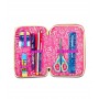 ASTUCCIO scuola 3 ZIP seven UNICORN LED tre piani TRIPLO SCOMPARTO girl SJ GANG completo SEVEN - 3