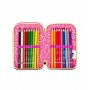 ASTUCCIO scuola 3 ZIP seven UNICORN LED tre piani TRIPLO SCOMPARTO girl SJ GANG completo SEVEN - 5