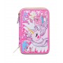 ASTUCCIO scuola 3 ZIP seven UNICORN LED tre piani TRIPLO SCOMPARTO girl SJ GANG completo SEVEN - 6