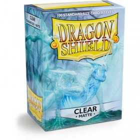 100 BUSTINE PROTETTIVE card sleeves DRAGON SHIELD per carte di 63 x 88 mm CLEAR MATTE - 1