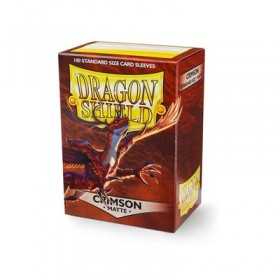 100 BUSTINE PROTETTIVE card sleeves DRAGON SHIELD per carte di 63 x 88 mm CRIMSON MATTE - 1