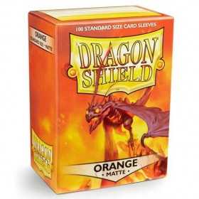 100 BUSTINE PROTETTIVE card sleeves DRAGON SHIELD per carte di 63 x 88 mm ORANGE MATTE - 1