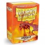 100 BUSTINE PROTETTIVE card sleeves DRAGON SHIELD per carte di 63 x 88 mm ORANGE MATTE - 1
