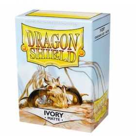 100 BUSTINE PROTETTIVE card sleeves DRAGON SHIELD per carte di 63 x 88 mm IVORY MATTE - 1