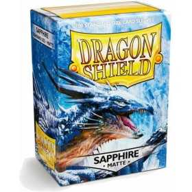 100 BUSTINE PROTETTIVE card sleeves DRAGON SHIELD per carte di 63 x 88 mm SAPPHIRE MATTE - 1