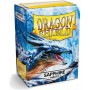 100 BUSTINE PROTETTIVE card sleeves DRAGON SHIELD per carte di 63 x 88 mm SAPPHIRE MATTE - 1